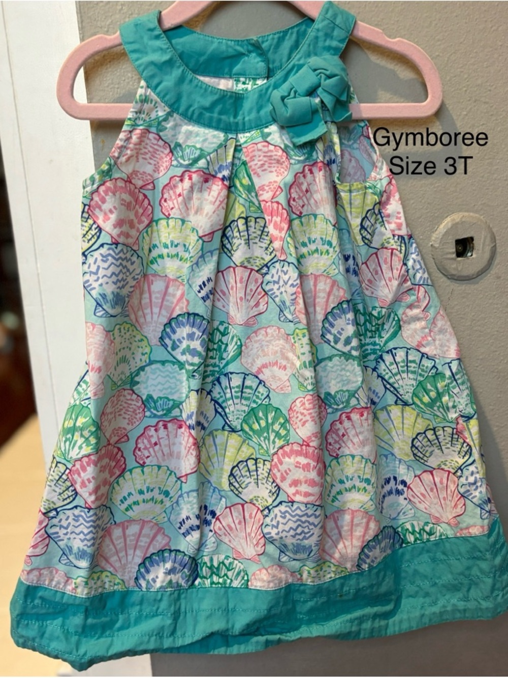 Gymboree Teal Shell-Print Sundress with Bow